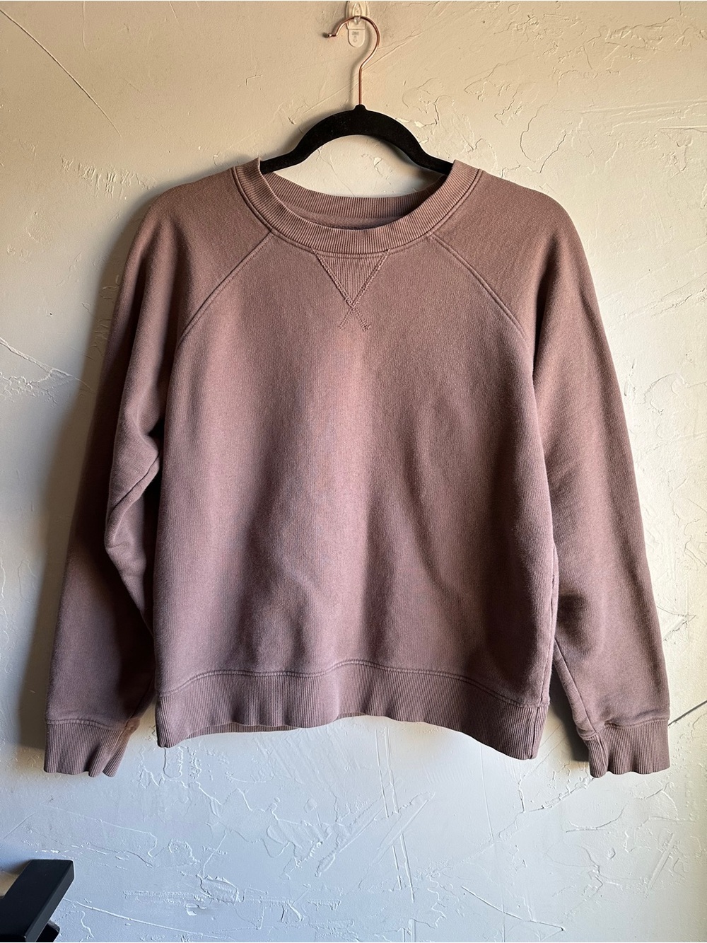 Pact Organic Cotton Sweatshirt Light Brown Minimalist Boxy Earthy Slow Fashion M